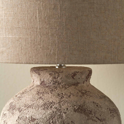 Vinhais Clay Stone Textured Ceramic Table Lamp