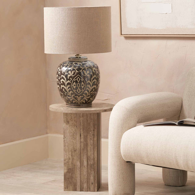 Rosa Grey and White Ceramic Table Lamp Base