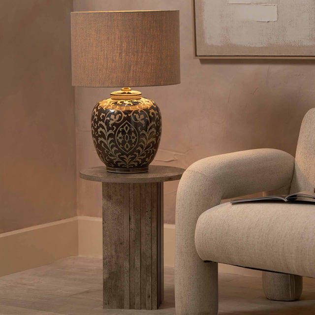 Rosa Grey and White Ceramic Table Lamp Base