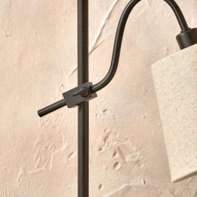 Sorrel Black Metal Curved Arm Table Lamp