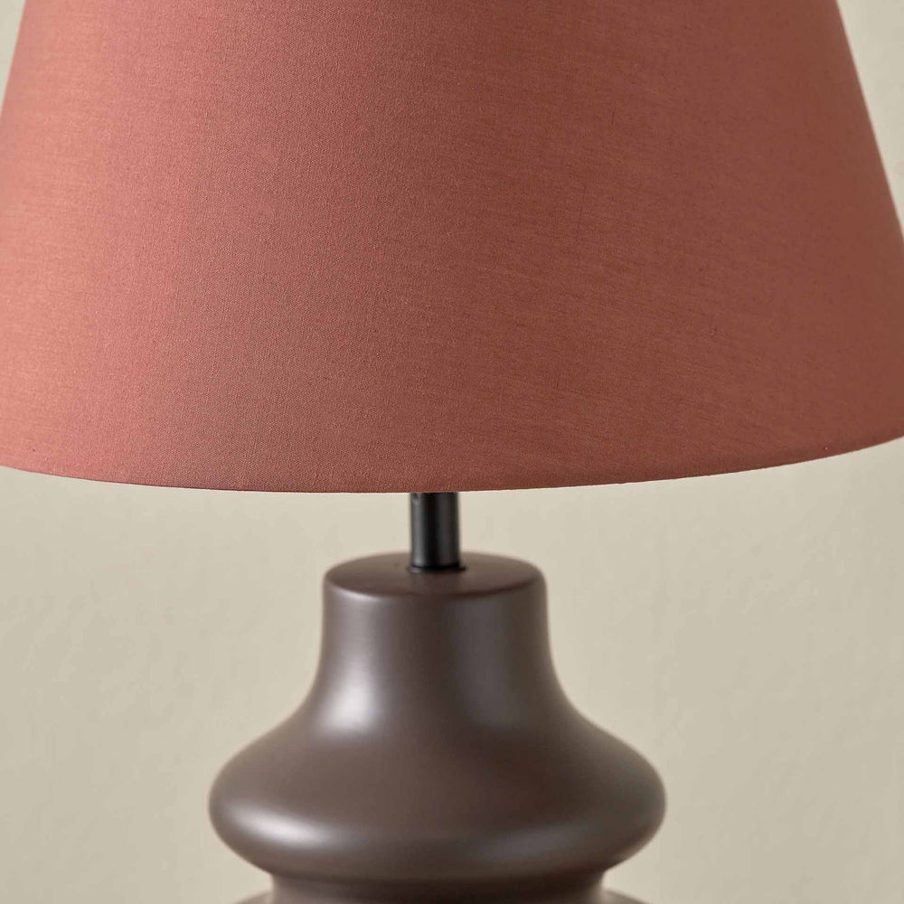 Mira Bitter Chocolate Ceramic Gourd Table Lamp