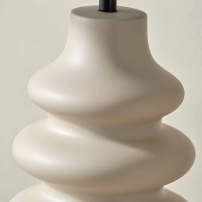 Mira Putty Ceramic Gourd Table Lamp