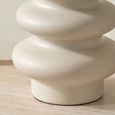 Mira Putty Ceramic Gourd Table Lamp