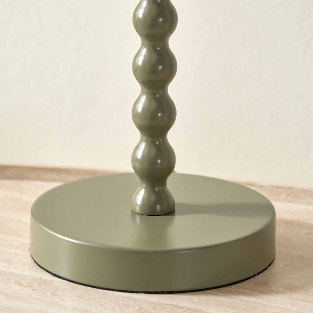 Elise Olive Metal Bobble Table Lamp