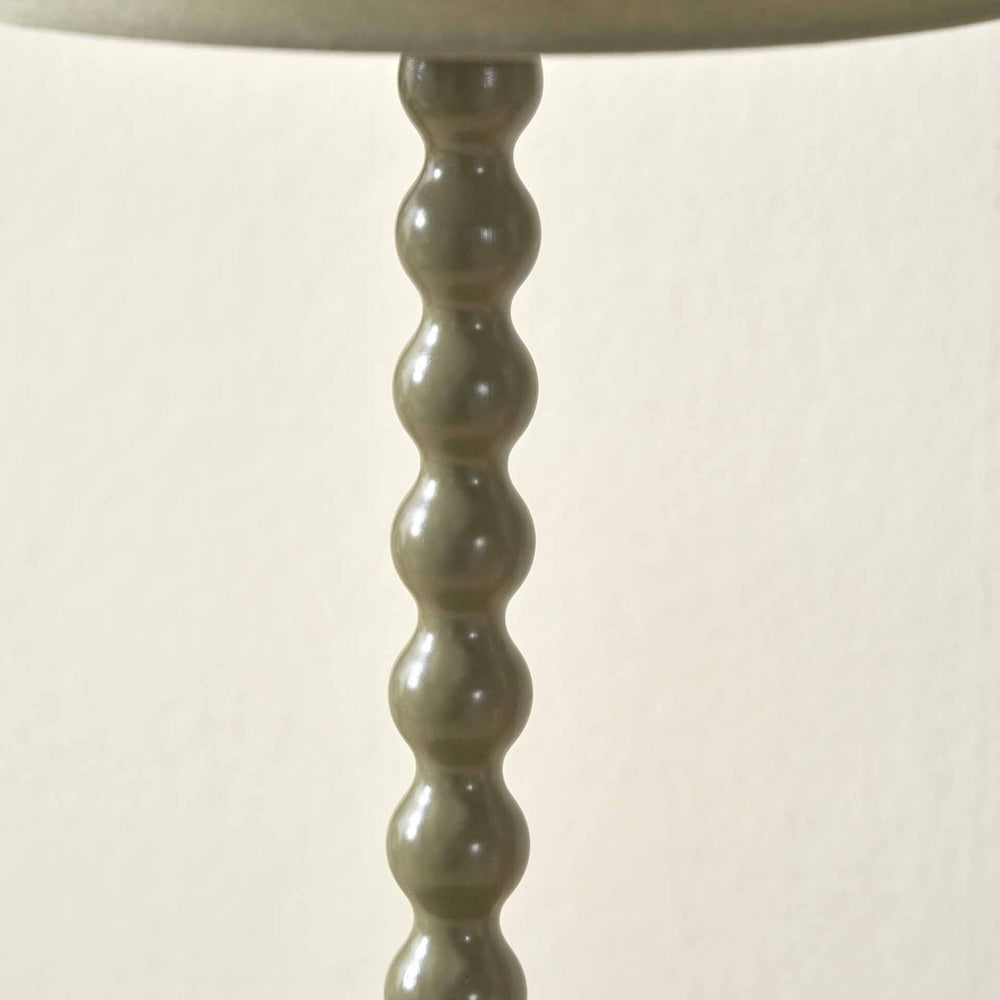 Elise Olive Metal Bobble Table Lamp