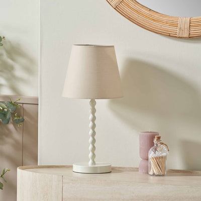 Elise Putty Metal Bobble Table Lamp