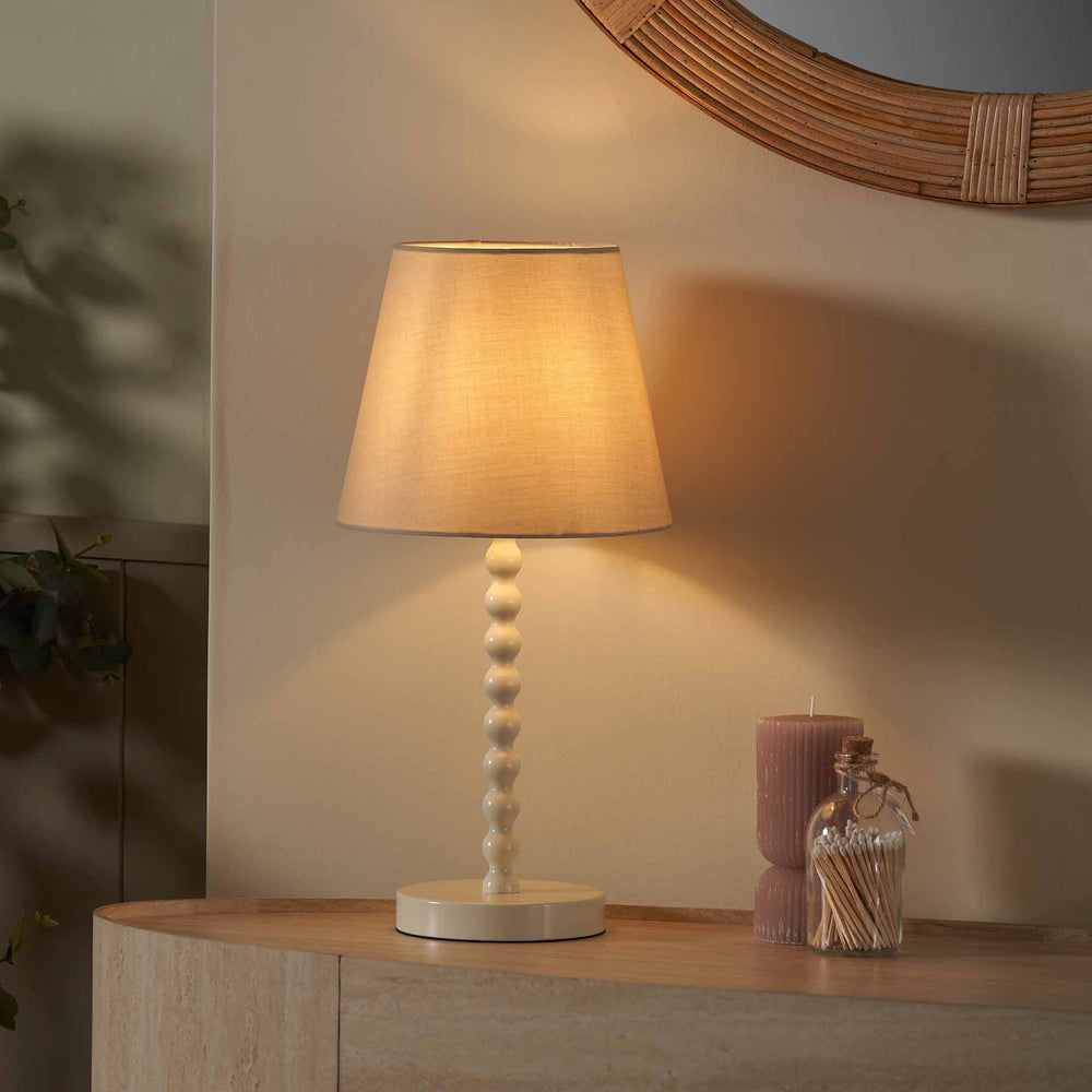 Elise Putty Metal Bobble Table Lamp