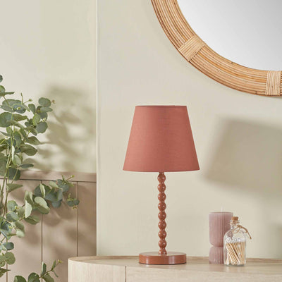 Elise Terracotta Metal Bobble Table Lamp
