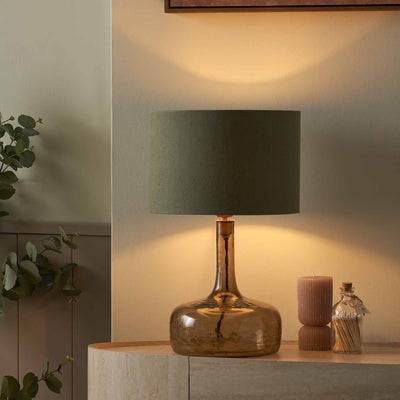 Ardwell Olive Glass Table Lamp
