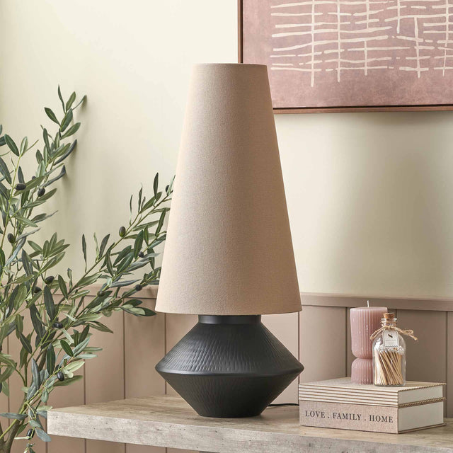 Palmer Black Hammered Diamond Table Lamp