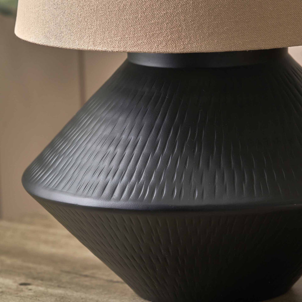 Palmer Black Hammered Diamond Table Lamp