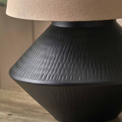 Palmer Black Hammered Diamond Table Lamp
