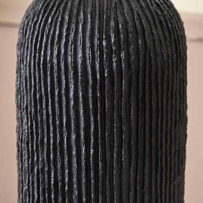 Darcie Black Textured Paper Mache Table Lamp