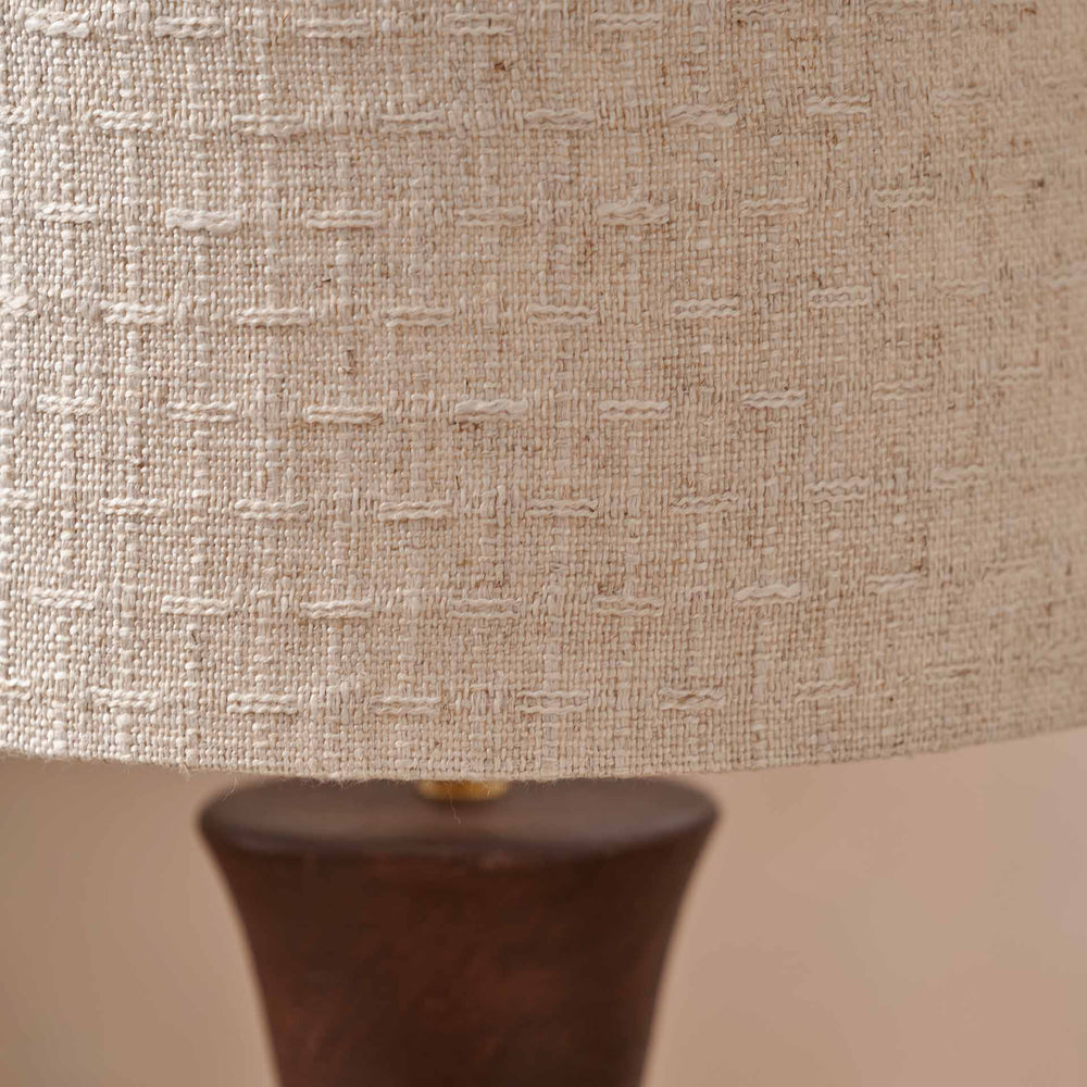 Rhett Dark Brown Sculptural Terracotta Table Lamp