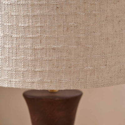 Rhett Dark Brown Sculptural Terracotta Table Lamp