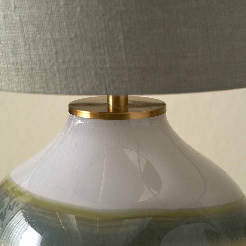 Celeste Sage Ombre Glass Table Lamp Base