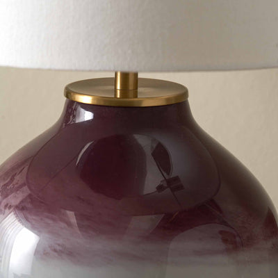 Celeste Deep Plum Ombre Glass Table Lamp Base