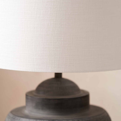 Aarti Charcoal Grey Hammered Urn Table Lamp Base