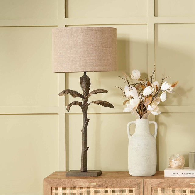 Maylie Verdi Gris Palm Tree Table Lamp Base