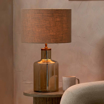 Lorna Smoke Lustre Glass Table Lamp Base