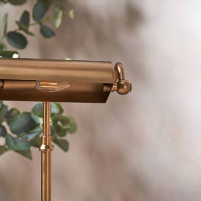 Felix Antique Brass Bankers Table Lamp