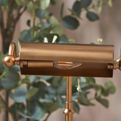 Felix Antique Brass Bankers Table Lamp