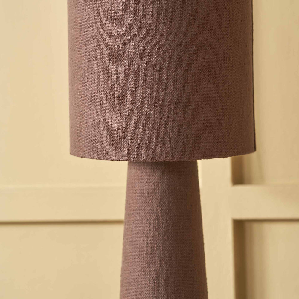Carissa Chocolate Slubby Handloom Fabric Table Lamp