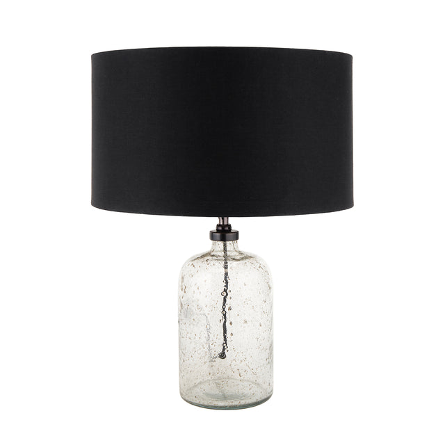 Octavia Small Grey Bubble Glass Table Lamp