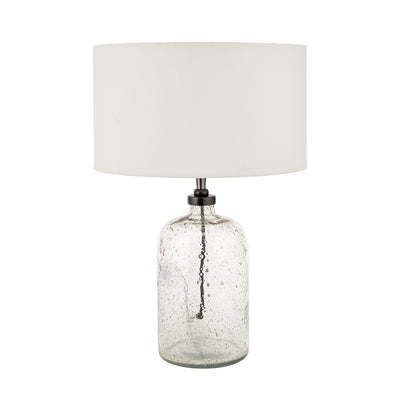 Octavia Small Grey Bubble Glass Table Lamp