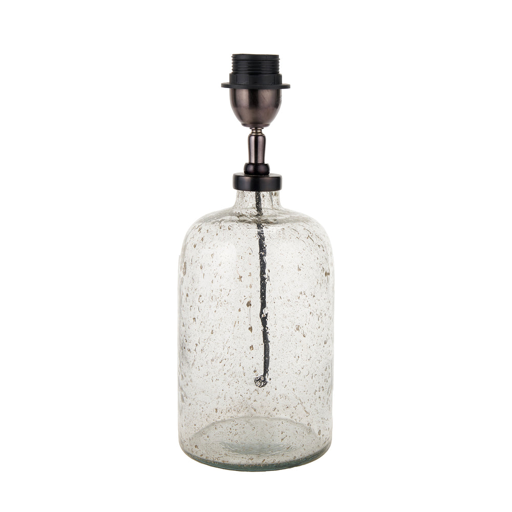 Octavia Small Grey Bubble Glass Table Lamp