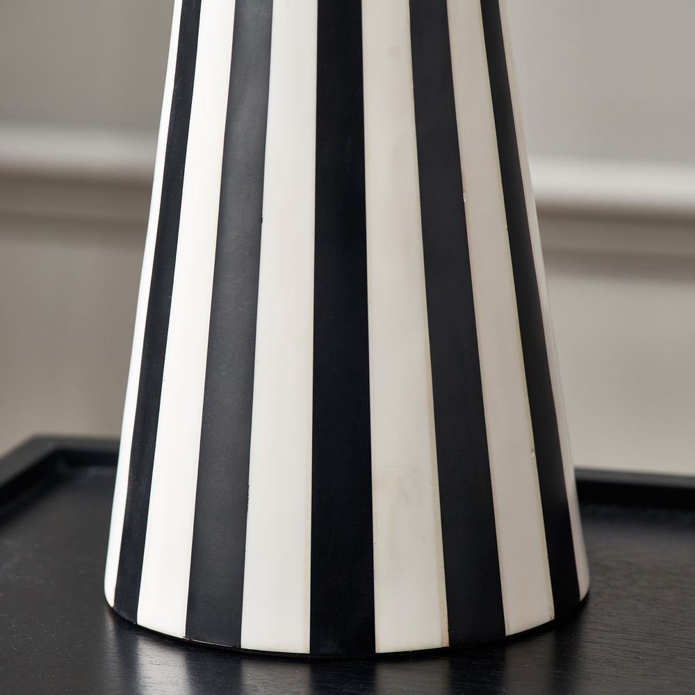 Grantley Black and White Conical Table Lamp Base