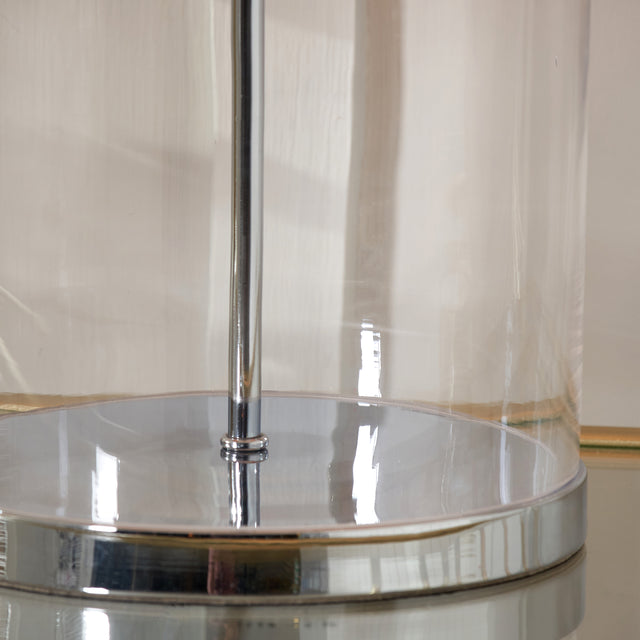 Bella Clear Glass and Silver Table Lamp