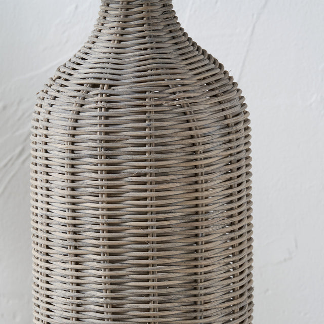 Grey Wash Rattan Bottle Table Lamp Lighting Rūma
