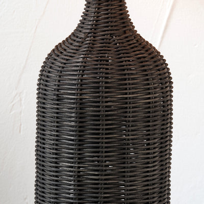 Naya Black Rattan Bottle Table Lamp