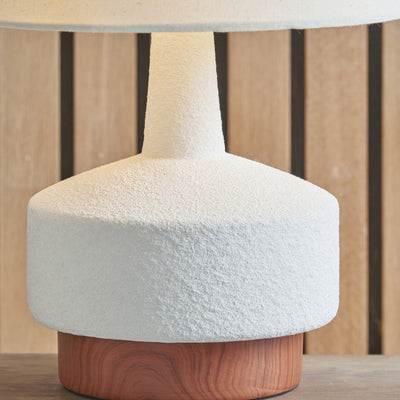 Eli White Textured Ceramic Bedside Table Lamp Set Of 2