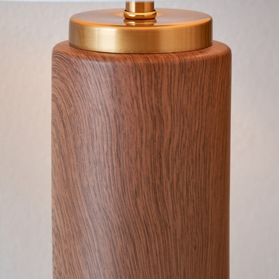 Tate Wood Effect Ceramic Tall Table Lamp