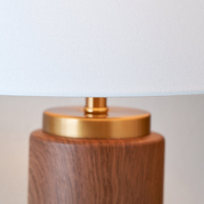Tate Wood Effect Ceramic Tall Table Lamp