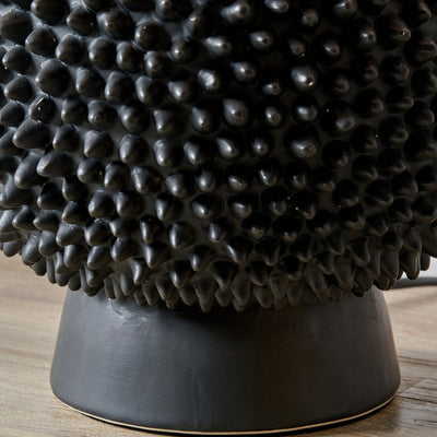 Urchin Black Ceramic Spike Table Lamp Base