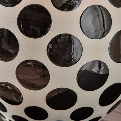 Peyton Black and White Polka Dot Ceramic Table Lamp Base