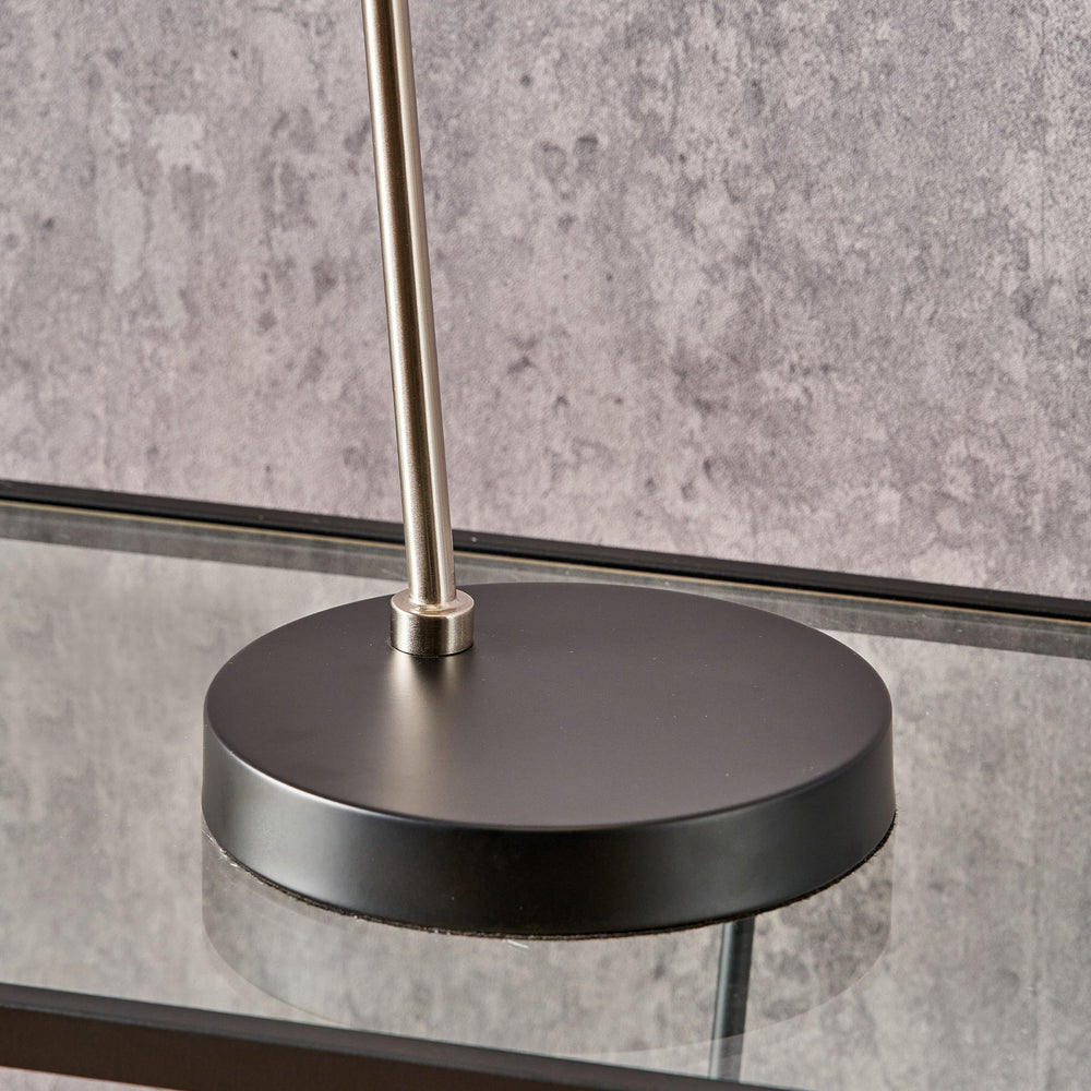 Augustine Black and Brushed Silver Task Table Lamp