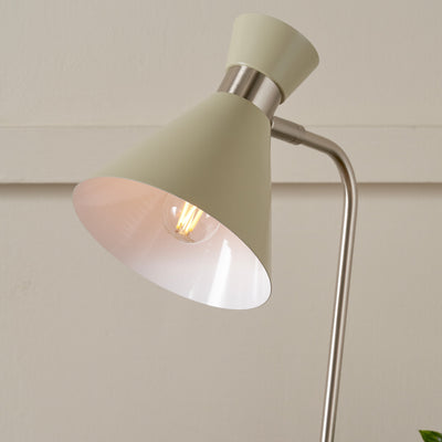 Augustine Sage and Brushed Silver Task Table Lamp