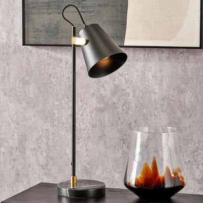 Maya Black and Brushed Brass Task Table Lamp