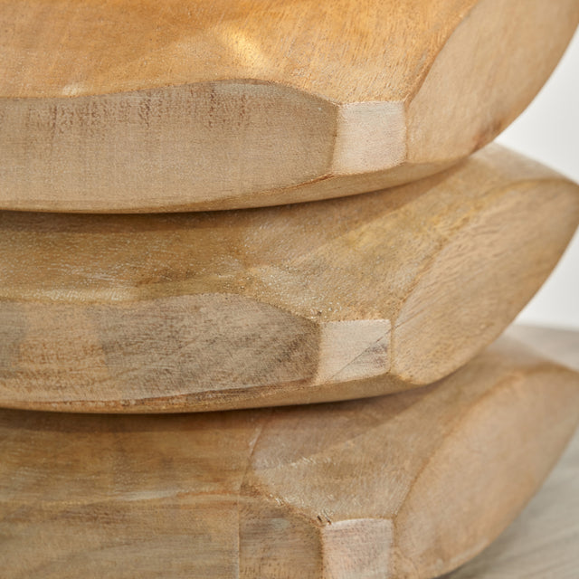 Elke Natural Mango Wood 3 Pebble Table Lamp