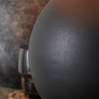 Otto Matt Black Spherical Table Lamp Base