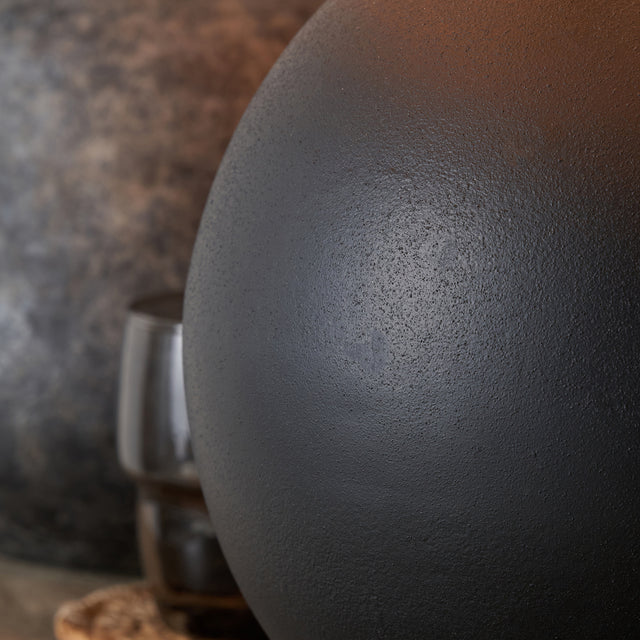 Otto Matt Black Spherical Table Lamp Base
