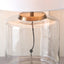 Sylvie Clear Glass and Antique Brass Large Table Lamp Base