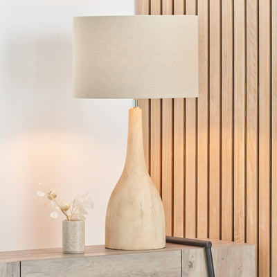 Maeve Natural Mango Wood Curved Table Lamp Base
