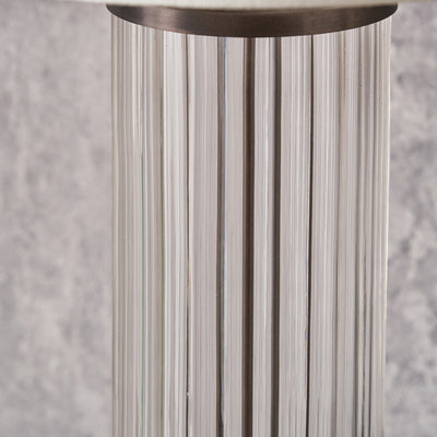 Collette Clear Glass Rod and Antique Bronze Table Lamp Base