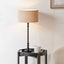 Ithaca Matt Black Table Lamp Base