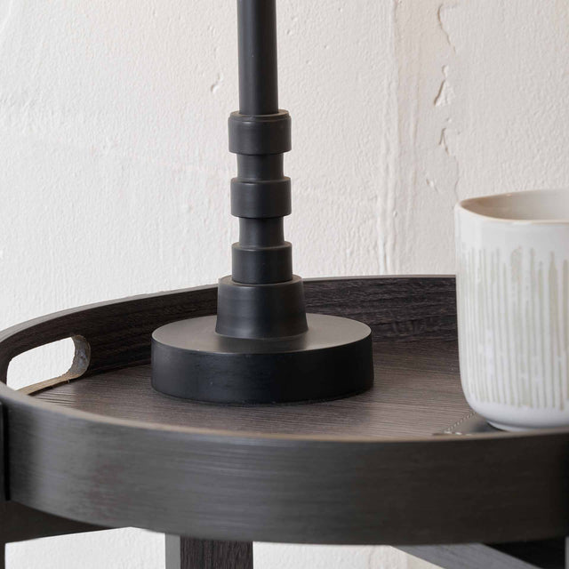 Ithaca Matt Black Table Lamp Base